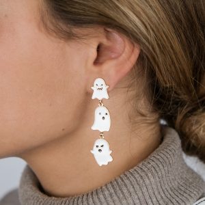 Ghost Triple Drop Earrings