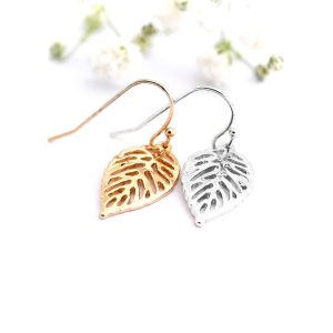 Gold / Silver Drop Leaf Earrings