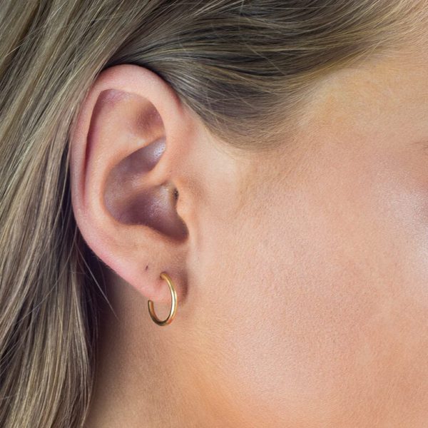 15mm Small Gold Half Hoop Earrings - 910 989 e1618837037510