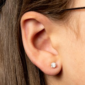 4mm Clear Crystal Stud Earrings