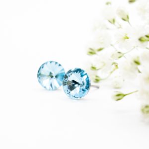 Turquoise Rivoli Stud Earrings