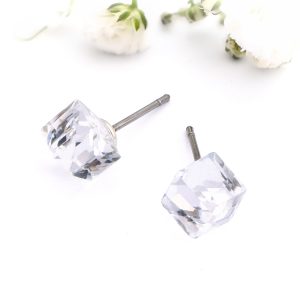 Crystal Cube Earrings