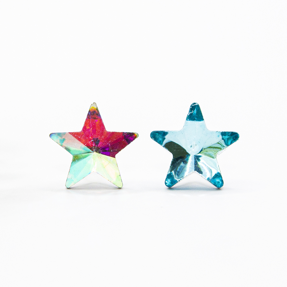 Crystal Star Stud Earrings - 2 Colour Options - Crystal Star Stud Earrings ES75 ES73 3