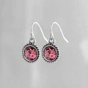 Pink CZ Vintage Drop Earrings