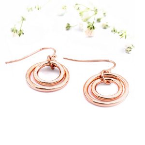 Double Circle Drop Earrings