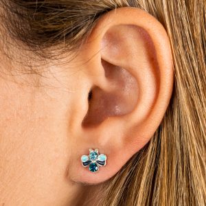 Turquoise Bee Stud Earrings