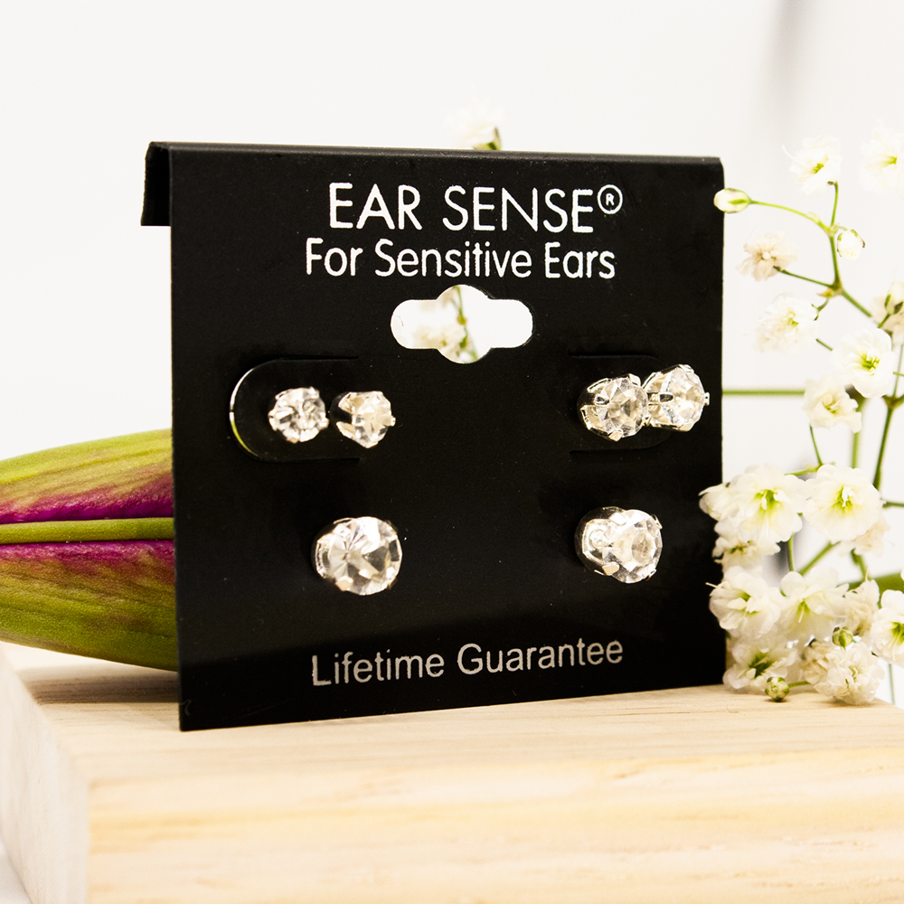 Multipack of 3 Larger Silver / Gold Stud Earrings - Multipack of 3 larger silver crystal studs Pack H 2