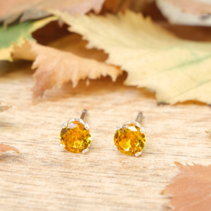 4mm Topaz Stud Earrings