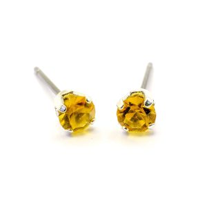 4mm Topaz Stud Earrings