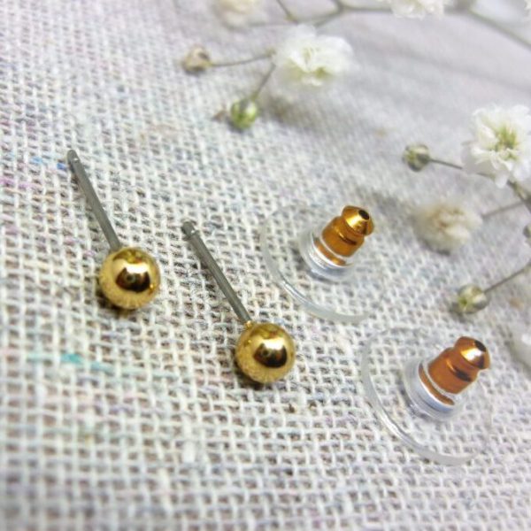 4mm Silver / Gold Ball Stud Earrings - P1010774 scaled e1618924306790
