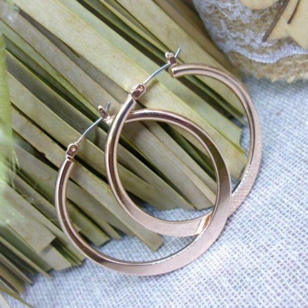 40mm Rose Gold / Silver Hoop Earrings - P1020007 scaled e1619515443764