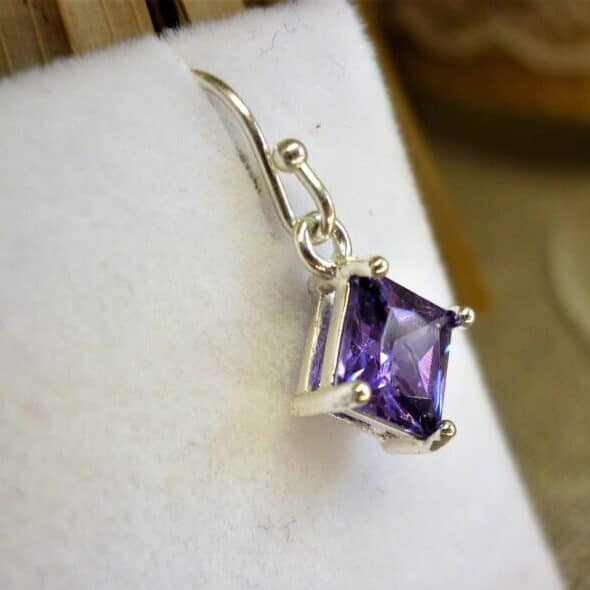 Square Cubic Zirconia Earrings - Blue / Purple / Pink - P1020568 scaled e1619509487841