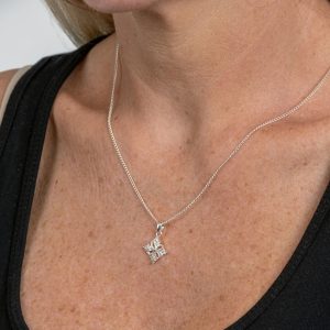 Silver Trinity Shape Necklace