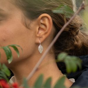 Gold / Silver Drop Leaf Earrings