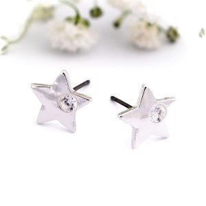 Silver Star Earrings