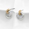 Silver and Gold Stud Earrings