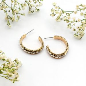Elegant silver and gold hoop earrings