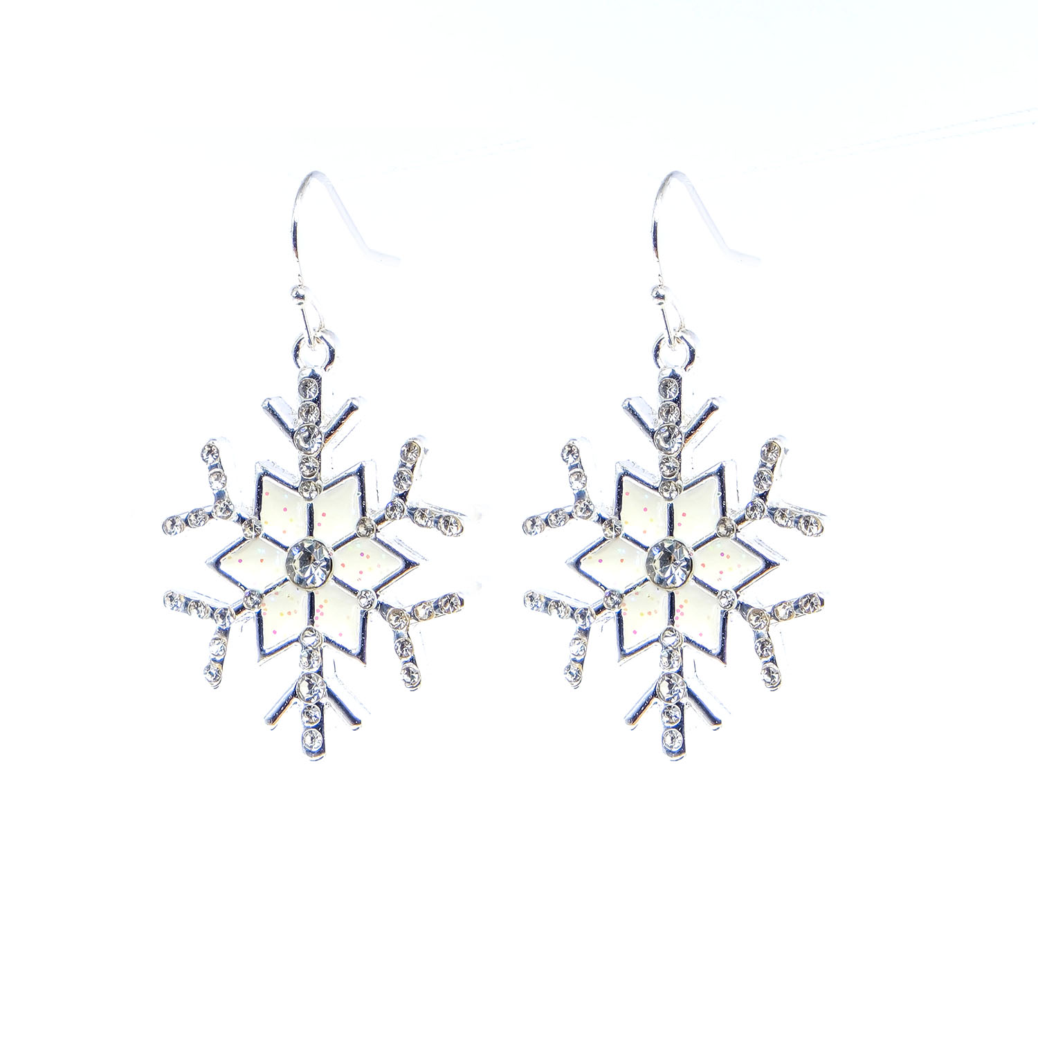Christmas earrings. Snowflake.