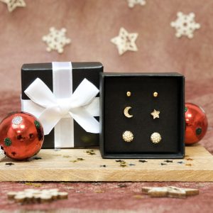 Gold Earring Gift Box