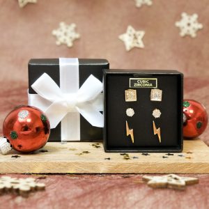 Gold Cubic Zirconia Trio