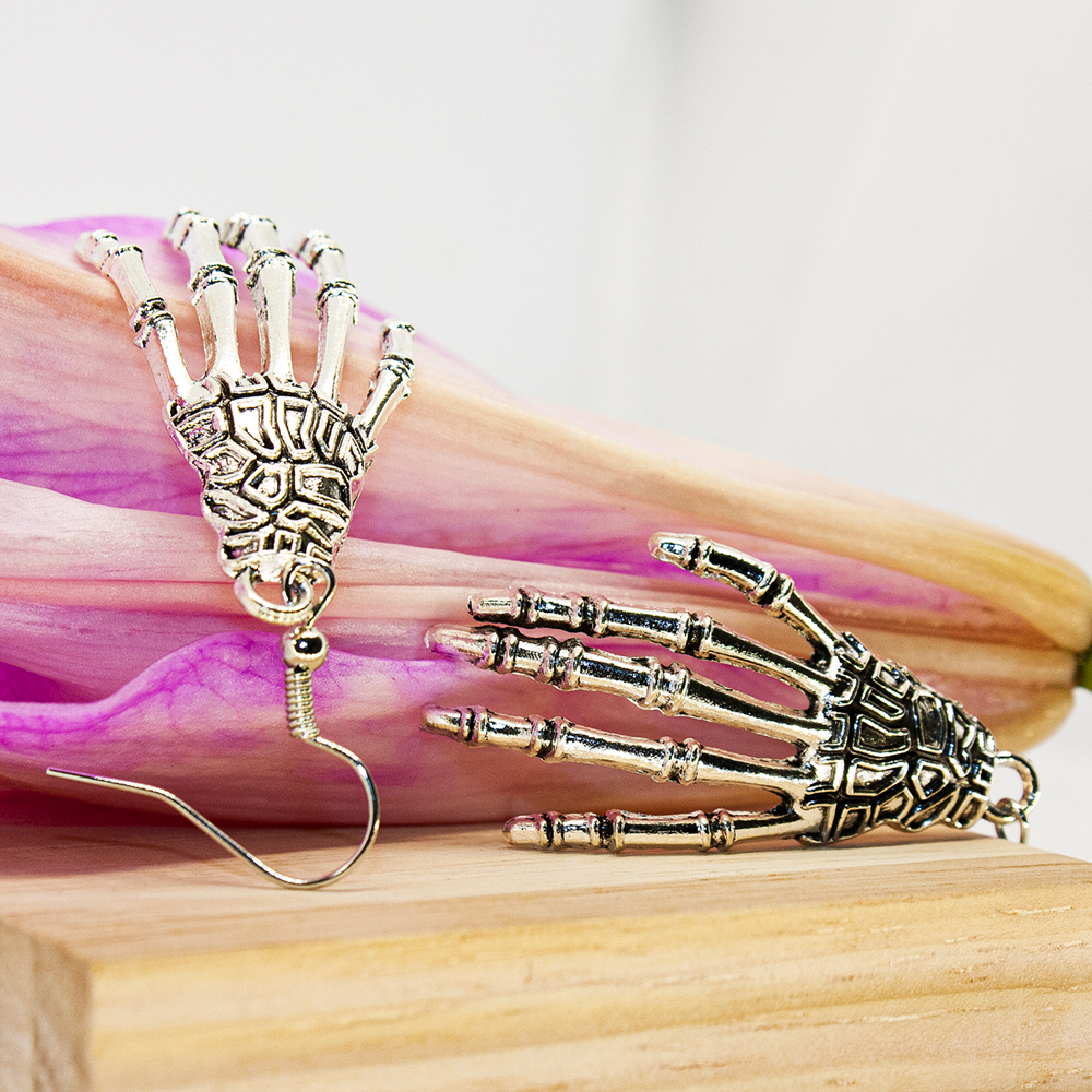Halloween Skeleton Hand Earrings - Halloween Skeleton Hand Earrings ES212 3