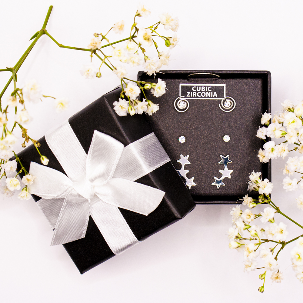 Silver Star Earring Gift Box - Silver Star Earring Gift Box T9 1