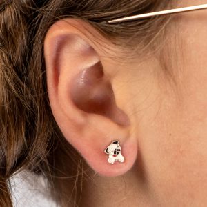 Enamel Pug Stud Earrings