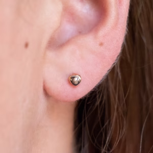 4mm Gold Heart Studs