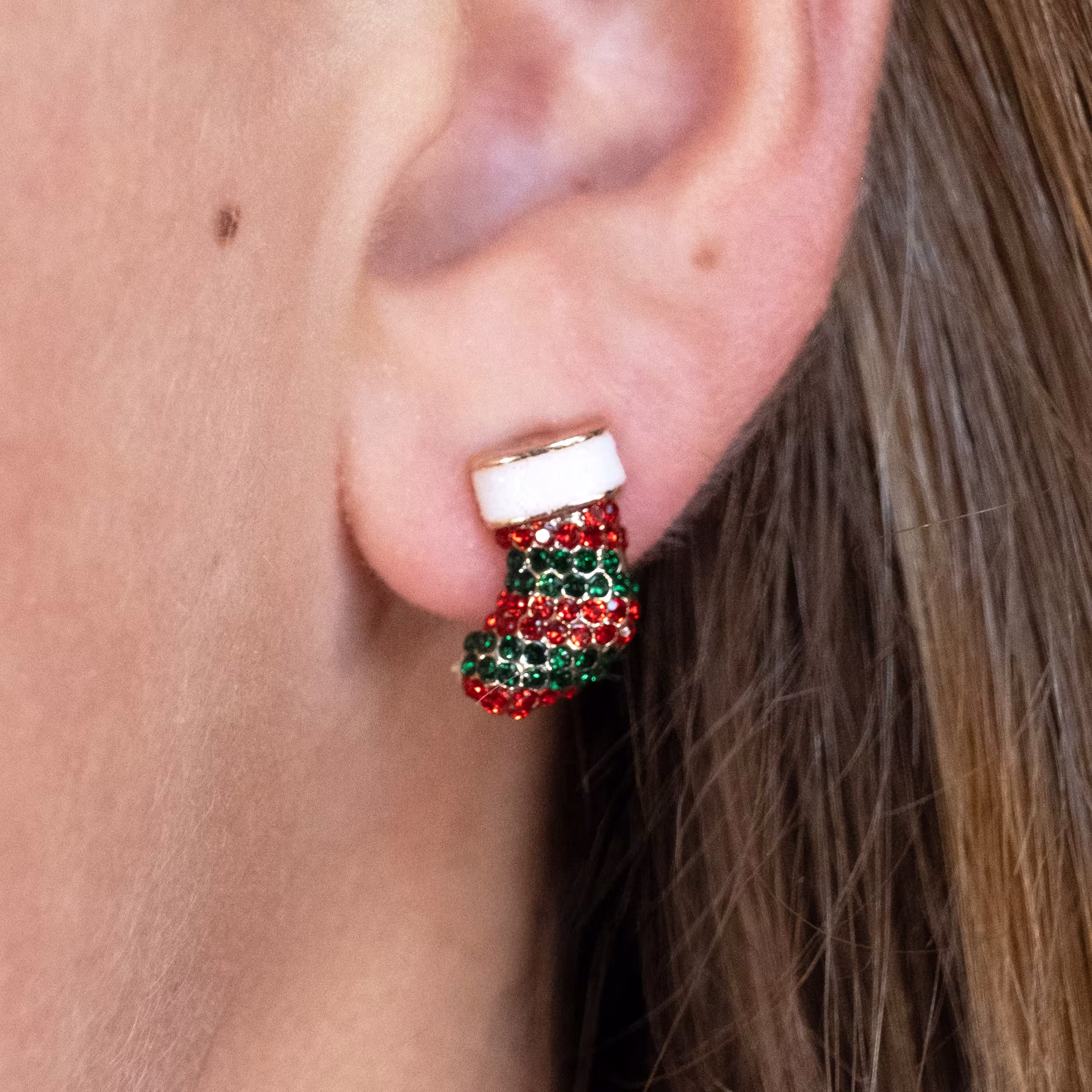 Christmas Stocking Stud Earrings