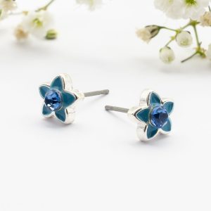 Turquoise Flower Stud Earrings