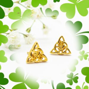 Home - Gold trinity Knot Earrings ES318