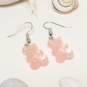 Pink Gummy Bear Earrings