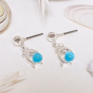 Blue Dolphin Earrings