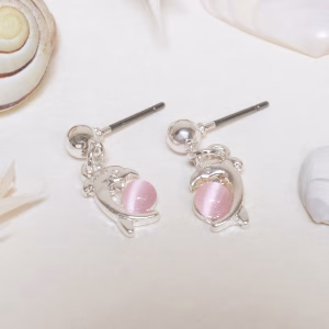 Pink Dolphin Earrings