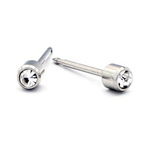 At Home Piercing Kit: Stainless Steel 2mm Crystal