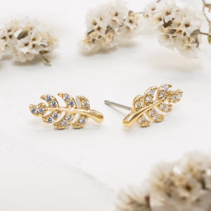 Cubic Zirconia Gold/Silver Leaf