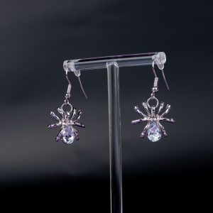 Crystal Spider Drop Earrings