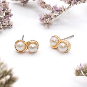 Double Pearl Earrings