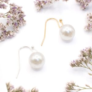 Gold and Pearl / Silver and Pearl Drop Earrings