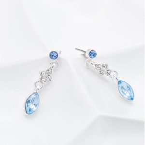 Baby Blue Crystal Drop Earrings