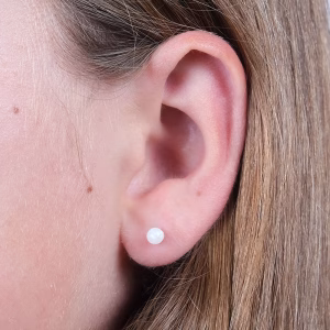 4mm AB Pearl Screw On Earrings