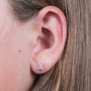 Teddy Bear Screw Back Earrings