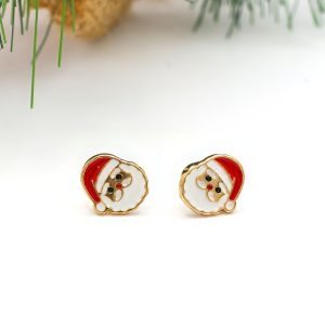 Christmas Santa Claus Stud Earrings