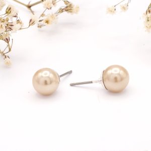 8mm Oyster Pearl Stud Earrings