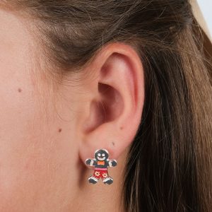 Gingerbread Man Stud Earrings