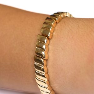 Gold Twist Rope Bracelet
