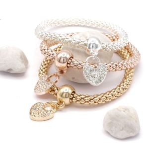 Tritone Bracelet With Heart Charms