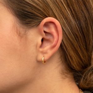 Gold 11mm Huggie Hoop Earrings