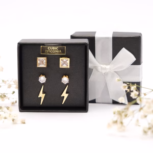 Gold Cubic Zirconia Trio