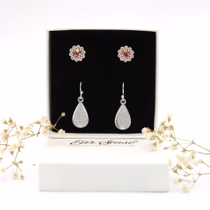 Blush Bloom and Glitter Glow Earring Duo Set